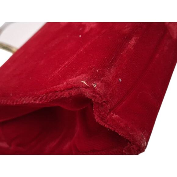 Vintage 1940's Lin Bren Womens Velvet Old Money Elegant Pull up Handle Purse - Picture 5 of 12